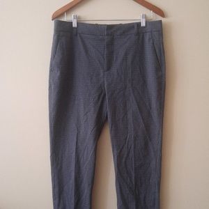 Grey High-Waisted Plaid Pants